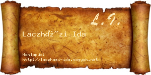 Laczházi Ida névjegykártya